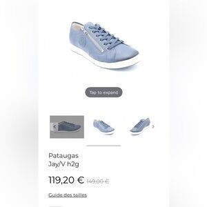 grey pataugas sneakers for women size 38